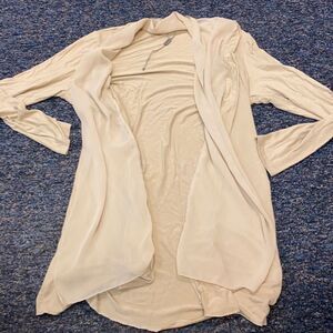 Essentials Tan Open Cardigan sz. L